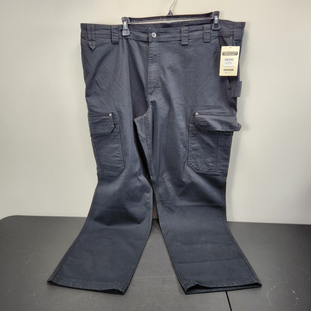 Duluth Trading Co DuluthFlex Fire Hose Standard Fit Cargo Work Pants Black 46x34